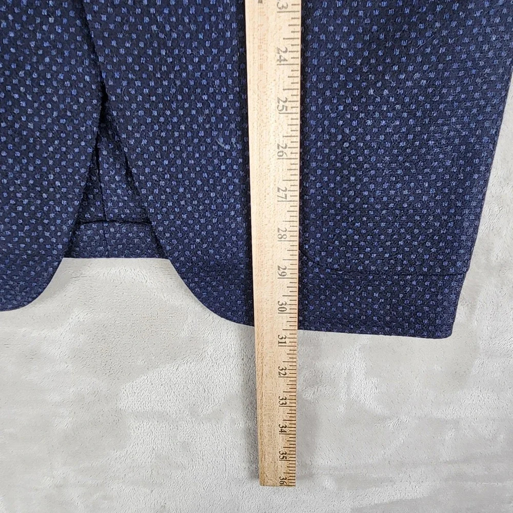 Canali Kei Blazer Mens 50 Blue Geometric Wool Cashmere Made In Italy Sport Coat